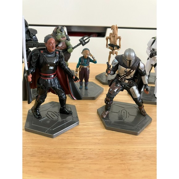 Disney Star Wars Play Figures Mandalorian Boba Fett Skywalker Moff Gideon Lot 9 - Picture 4 of 6
